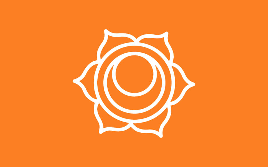 símbolo de svadisthana chakra, el chakra de la creatividad